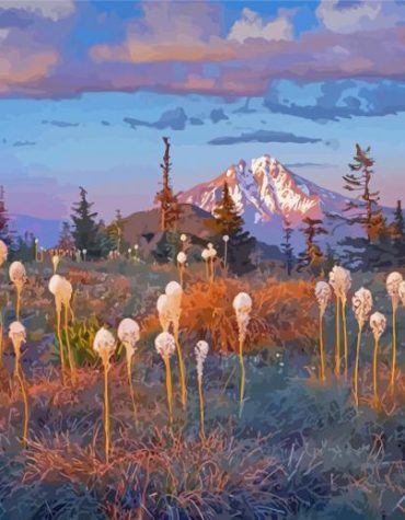 Beargrass Mountain Landscape Paint By Numbers