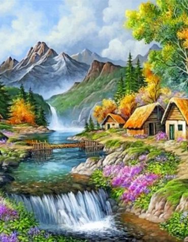 Mountain Landscape Paint By Numbers