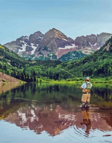 Majestic Mountain Fishing Adventure Paint By Numbers