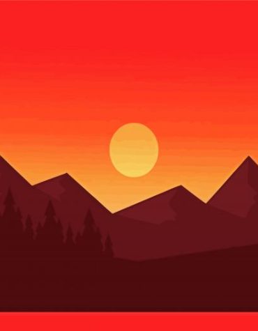 Mountain Scenery Paint By Numbers