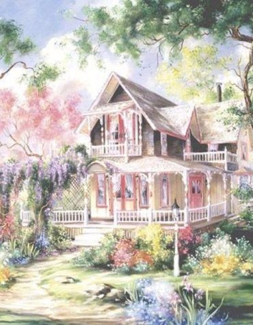 Mountain Villa Landscape Paint By Numbers
