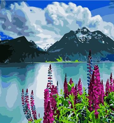 Mountain Flower Landscapes Paint By Numbers