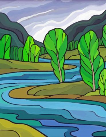 Mountain River Landscapes Paint By Numbers