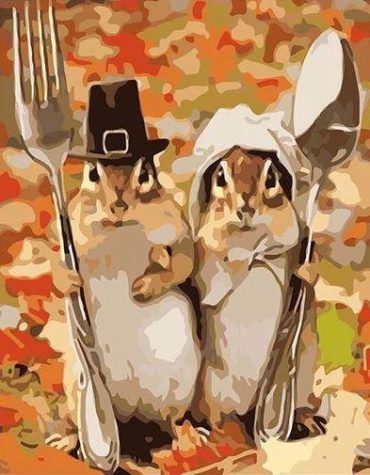 Charming Squirrel Duo Paint By Numbers