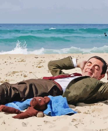 Mr Bean Beach Relaxation Paint By Numbers
