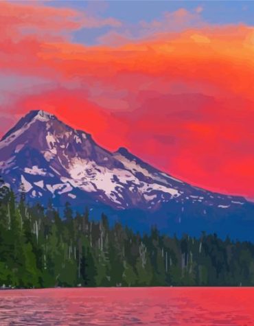 Lost Lake Sunset Paint By Numbers