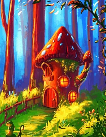 Mushroom Fantasy Forest Paint By Numbers