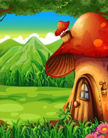 Mushroom House Fantasy Paint By Numbers
