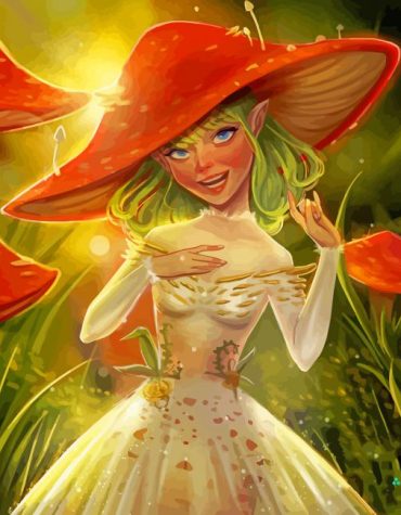 Fantasy Mushroom Fairy Paint By Numbers