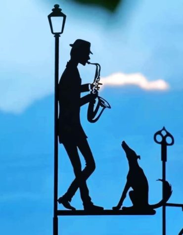 Musician with Pet Dog Paint By Numbers