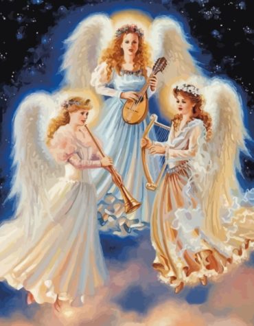Angelic Musicians Woman Paint By Numbers