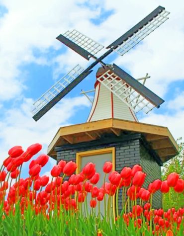 Muziejny Dudutki Windmill Paint By Numbers