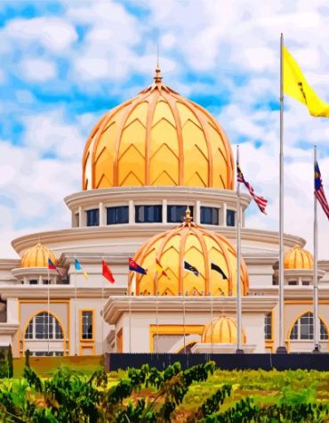 Explore Malaysia's National Palace Paint By Numbers