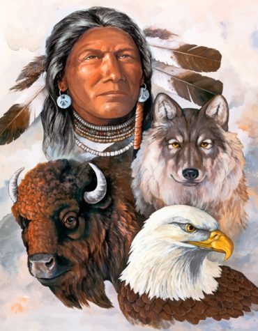 Native Animals and Women Paint By Numbers