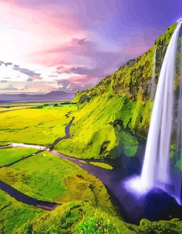 Beautiful Nature Waterfall Paint By Numbers