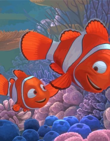 Nemo and Marlin Fish Adventure Paint By Numbers