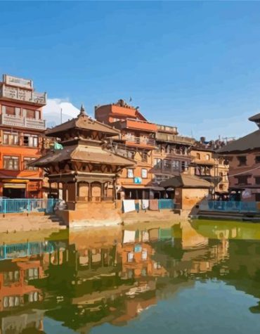Nepalese Architecture Bhaktapur Paint By Numbers
