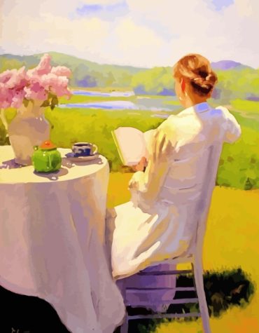 Nerdy Girl Vintage Reading Paint By Numbers