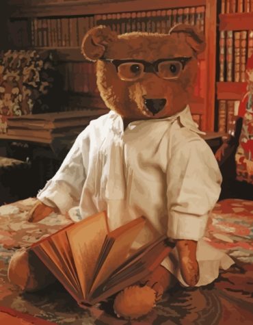 Glasses-Wearing Teddy Bear Paint By Numbers