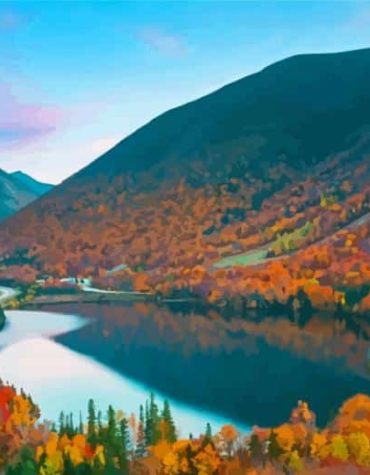 New Hampshire Autumn Scene Paint By Numbers