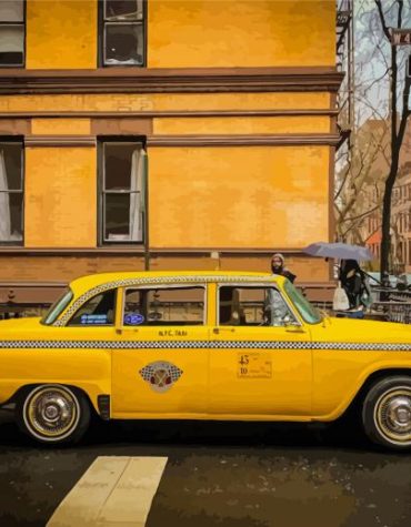 Yellow New York Taxi Paint By Numbers