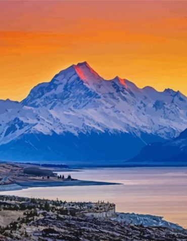 Mount Cook Nature Landscape Paint By Numbers