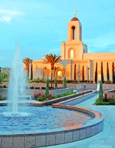 Newport Beach Temple California Paint By Numbers