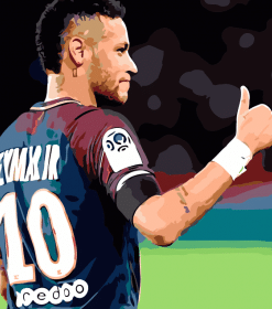 Neymar Football Icon Paint By Numbers