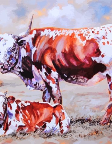 Nguni Cattle Calves Paint By Numbers