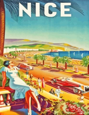 Nice Vintage Travel Poster Paint By Numbers