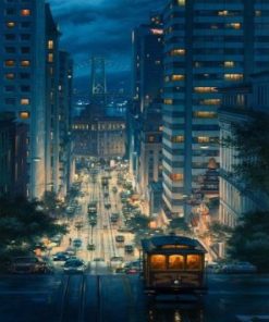 San Francisco Urban Night Paint By Numbers