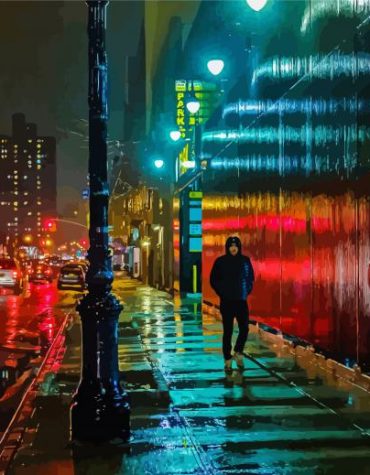 Colorful Night City Scene Paint By Numbers