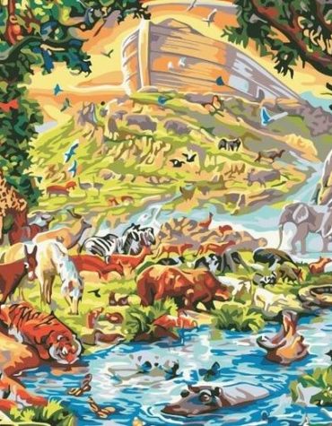 Noah's Ark Wildlife Forest Paint By Numbers
