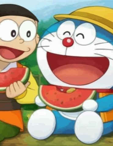 Nobita and Doraemon Meal Paint By Numbers