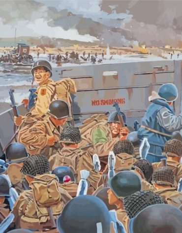 Historic Omaha Beach Paint By Numbers