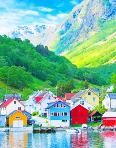 Colorful Norwegian Landscapes Paint By Numbers