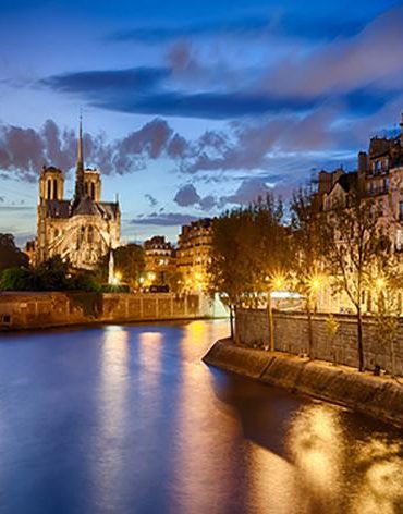 Notre Dame Cathedral Paris at Night Paint By Numbers