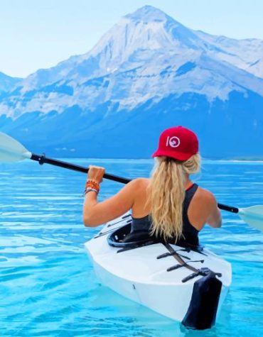 Woman Paddling Kayak Paint By Numbers