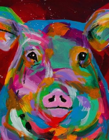 Colorful Pig Paint By Numbers
