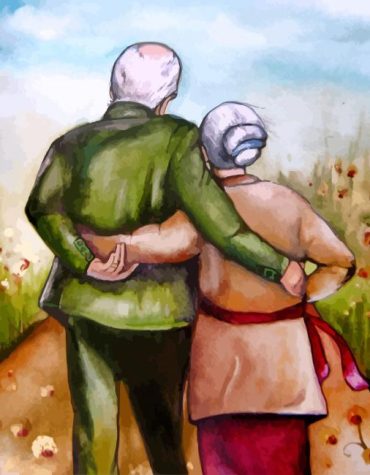 Romantic Old Couple Paint By Numbers
