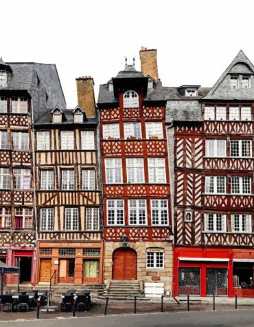 Rennes City Buildings Paint By Numbers