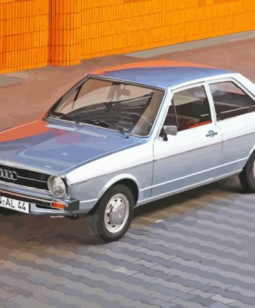 Grey Audi 80 Engine Paint By Numbers