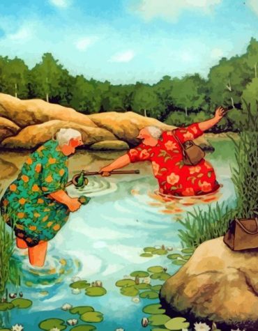 Old Friends by the River Paint By Numbers