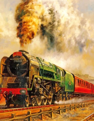 Vintage Steam Engine Paint By Numbers