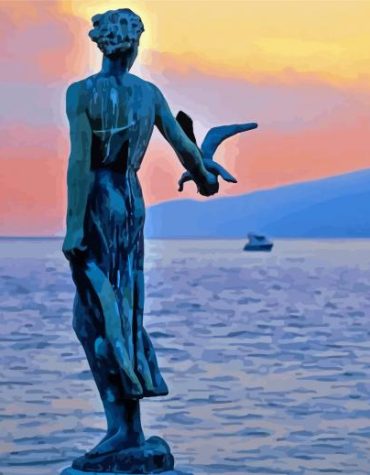 Opatija Sunset Seascape Paint By Numbers