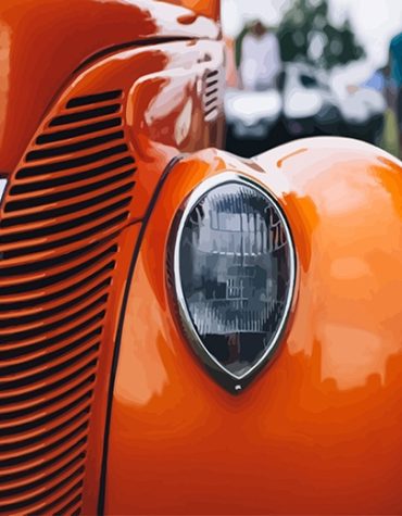 Classic Orange Car Paint By Numbers