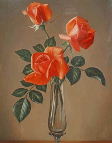 Orange Roses Still Life Paint By Numbers