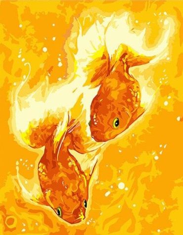 Golden Fish Painting Kit Paint By Numbers