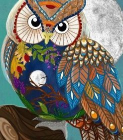 Owl and Moonlit Night Paint By Numbers