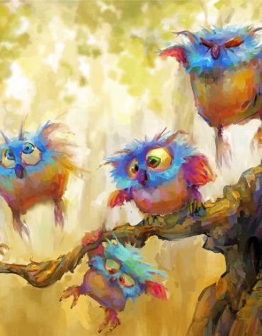 Rainbow Owl Paint By Numbers